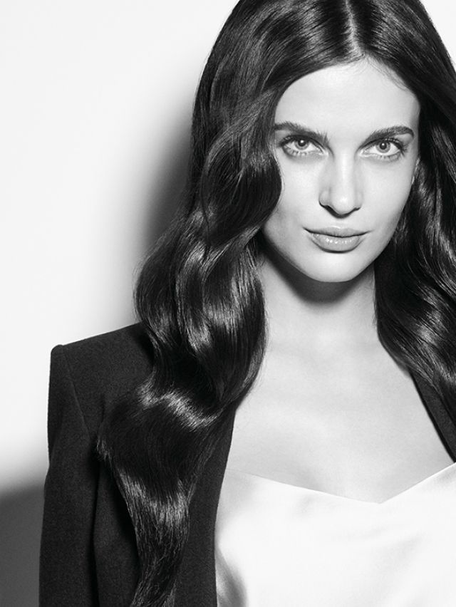 Woman with long, dark hair